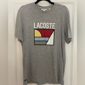 Lacoste Grey Crewneck Logo T-Shirt